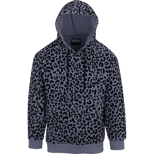 Von Dutch Blueberry Cheetah Print Hoodie