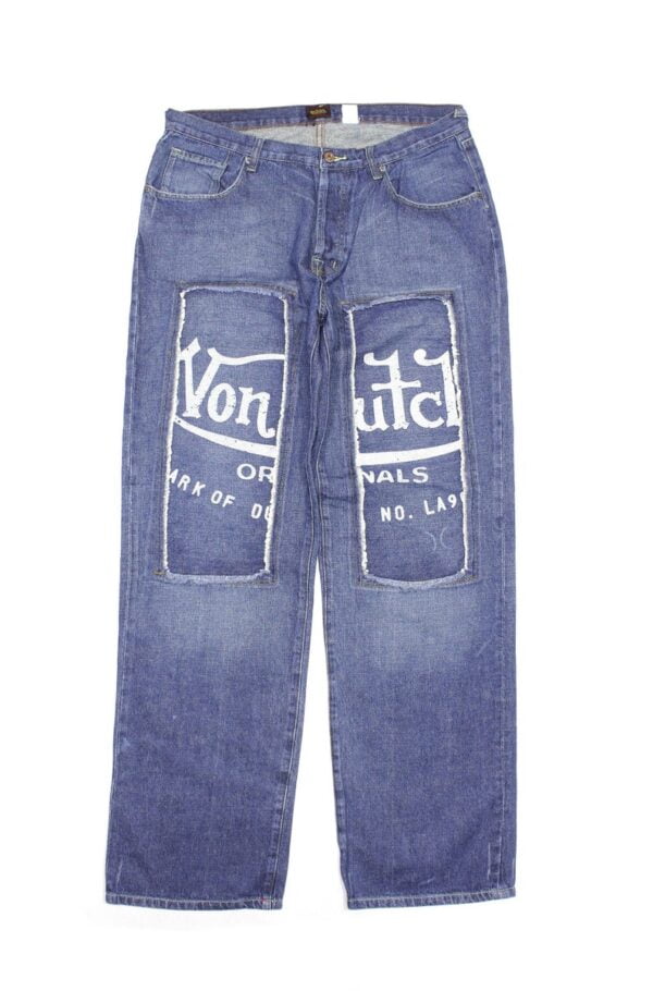 Von Dutch 90S Big Logo Patch Work Distress Jeans