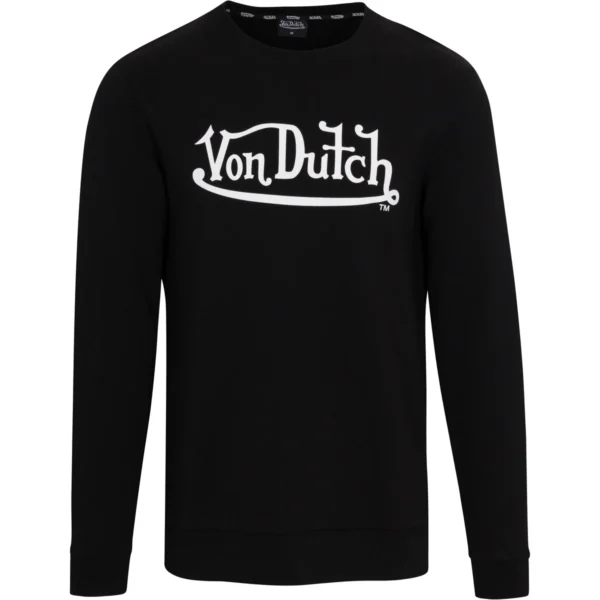 Von Dutch Originals Logo Black Crew Neck Sweatshirt